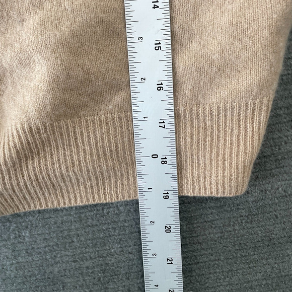 Mejuri Frame Cardigan Sweater Women M Cashmere Preppy Beige Button Preppy Casual - Picture 8 of 13